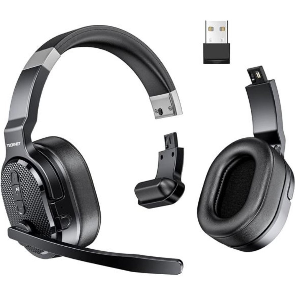 Bluetooth Headset, Wireless Bluetooth Trucker Headset with Microphone